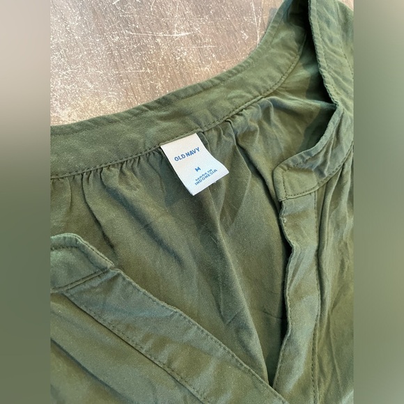 Old Navy Long Sleeve Green Blouse Medium - Picture 5 of 9